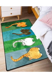Conceptum Alfombra Gatto Carino Multicolor 80 x 150 cm
